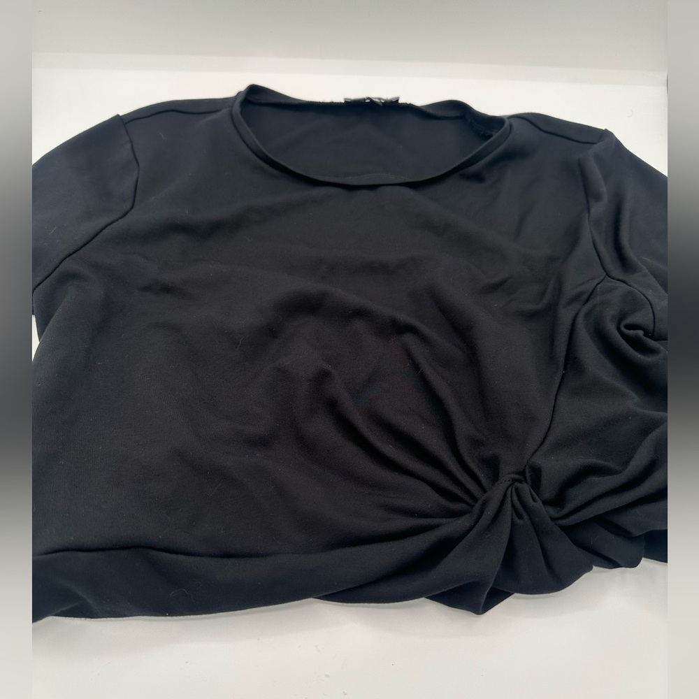 Express Black Twist-Front Tee — Size Large — EUC ❤️❤️❤️ - Picture 9 of 17